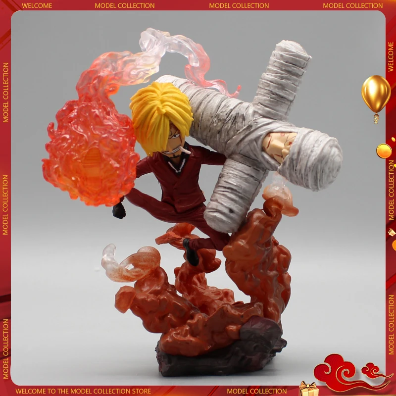 13Cm Anime One Piece G5 Onigashima Sanji Bandaging Zoro Pvc Figura Modello Animazione Personaggio Giocattoli Desktop Regalo Di Natale