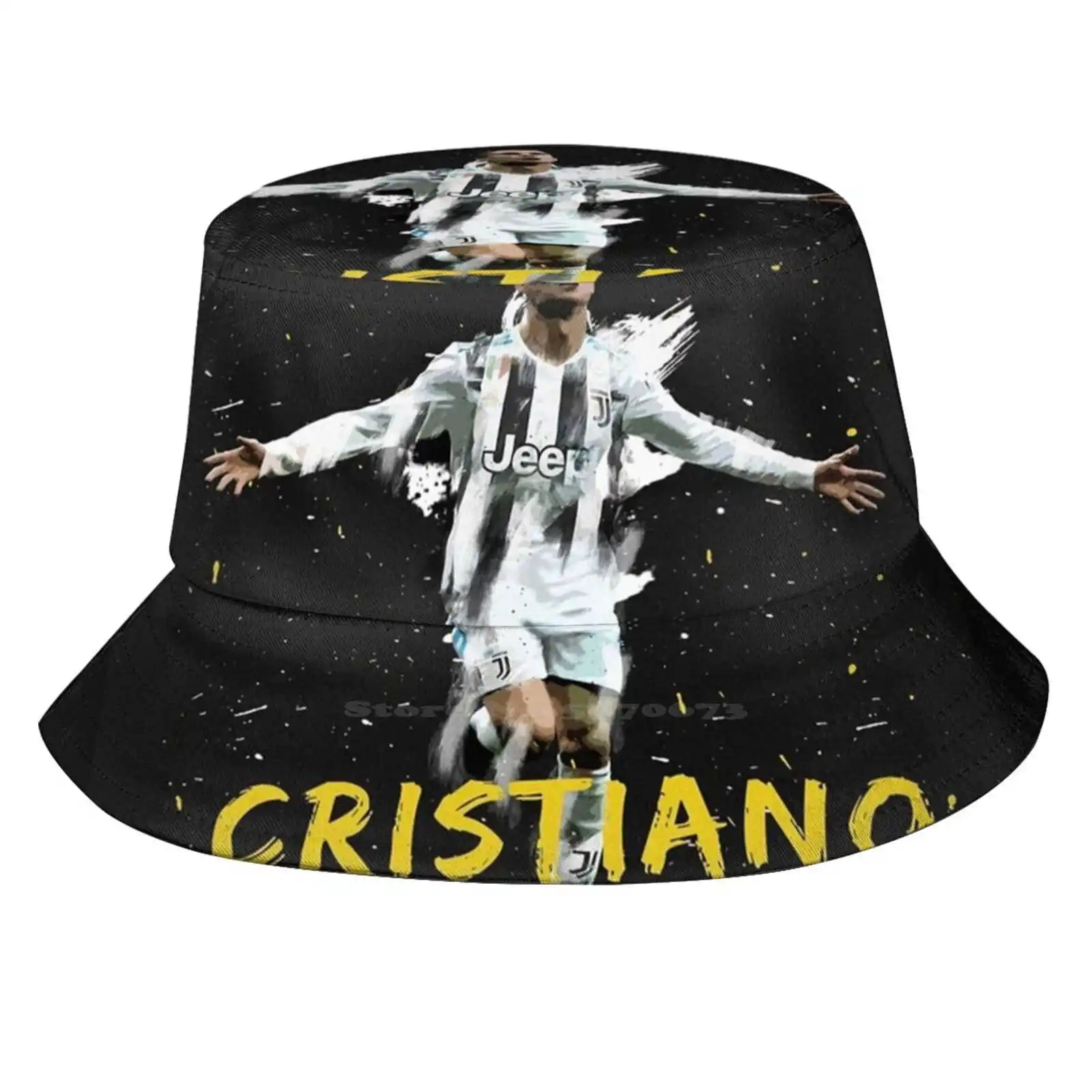 Cappello Da Pescatore Pieghevole Panama Berretto Christian Ronaldo Portogallo Sette Verde Bianco Eurocopa Forward Real Madrid Pogba Dybala Morata