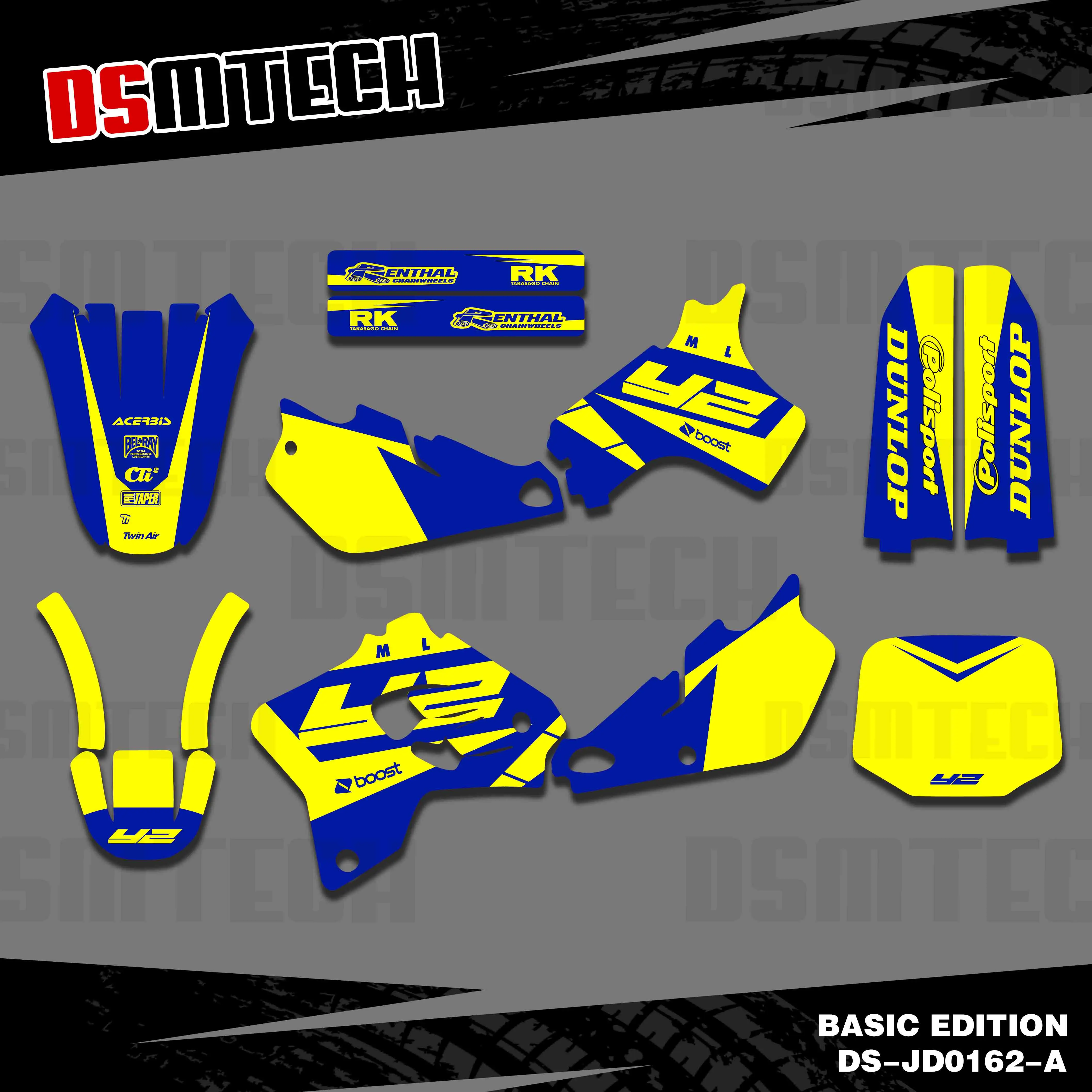 Dsmtech Graphics Achtergrond Sticker Voor Yamaha Yz80 Yz 80 1993-2000 2001 Motorfiets Decoratie Beschermer