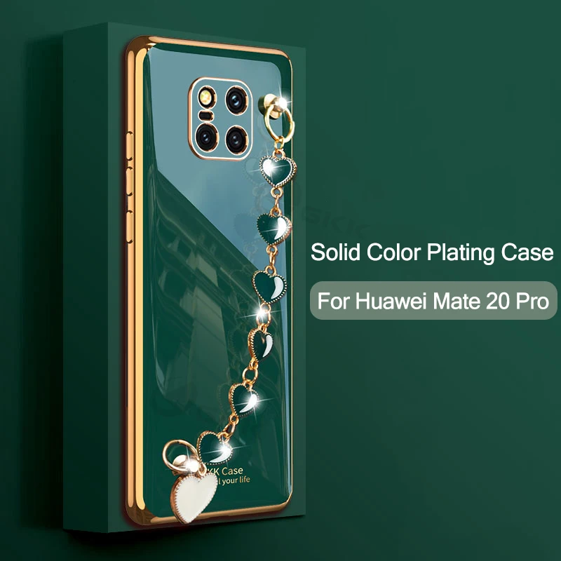 Custodia Morbida Placcata Di Lusso Per Huawei Mate 20 30 P40 Pro 5G Bella Decorazione Cinturino Da Polso Per Huawei Mate 20 30 P40 Pro Cover