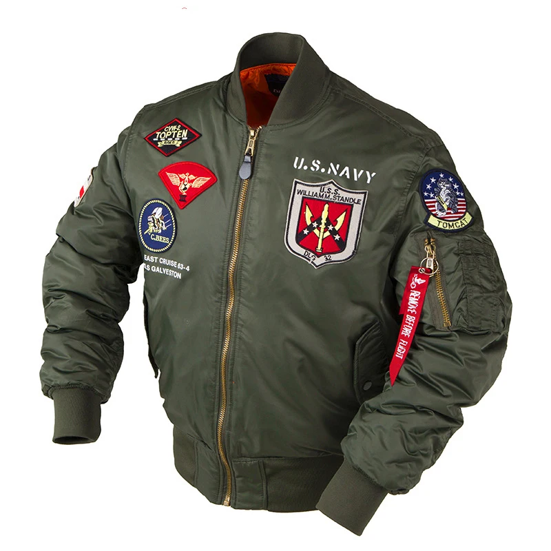 2023 Winter Top Gun Bomber Flight Jacket Antivento Resistente All'Acqua Ma-1 Air Force Army Vintage Pilot Motorcycle Aviator Varsity