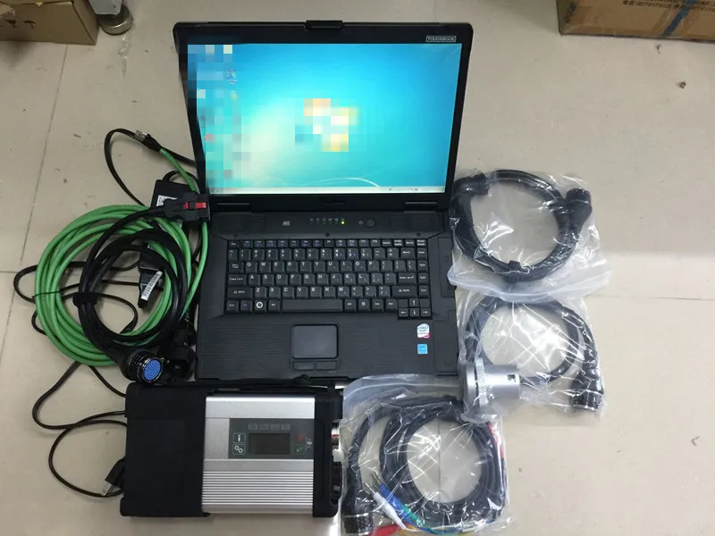 2023.12 Mb Star C5 Sd Connect Smart Car Diagnostic Tool In Laptop Cf52 Military Tougbook Mb Auto Star C5 Repair