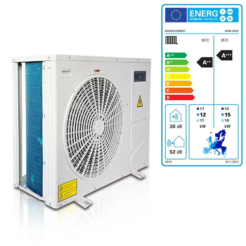 Mercato 8Kw ~ 30Kw Pompa Di Calore Aria-Acqua Evi Dc Inverter Erp R32 A +++ Wifi Oem Produttore Di Pompe Di Calore