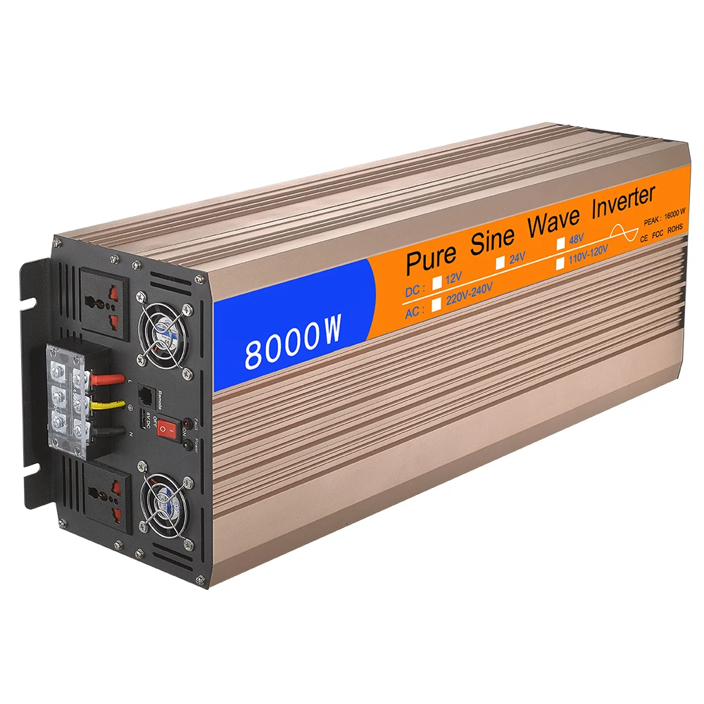 12V 24V 48V Dc 8Kw Off Grid Inverter Solare 8000 Watt 8Kva Inverter 110V 220V Ac 8000 W Inverter A Onda Sinusoidale Pura