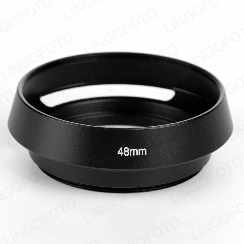 48 Millimetri Cappuccio Di Obiettivo Del Fiore Di Metallo Nero Per Canon Ql17 G3, Ql17 Giii