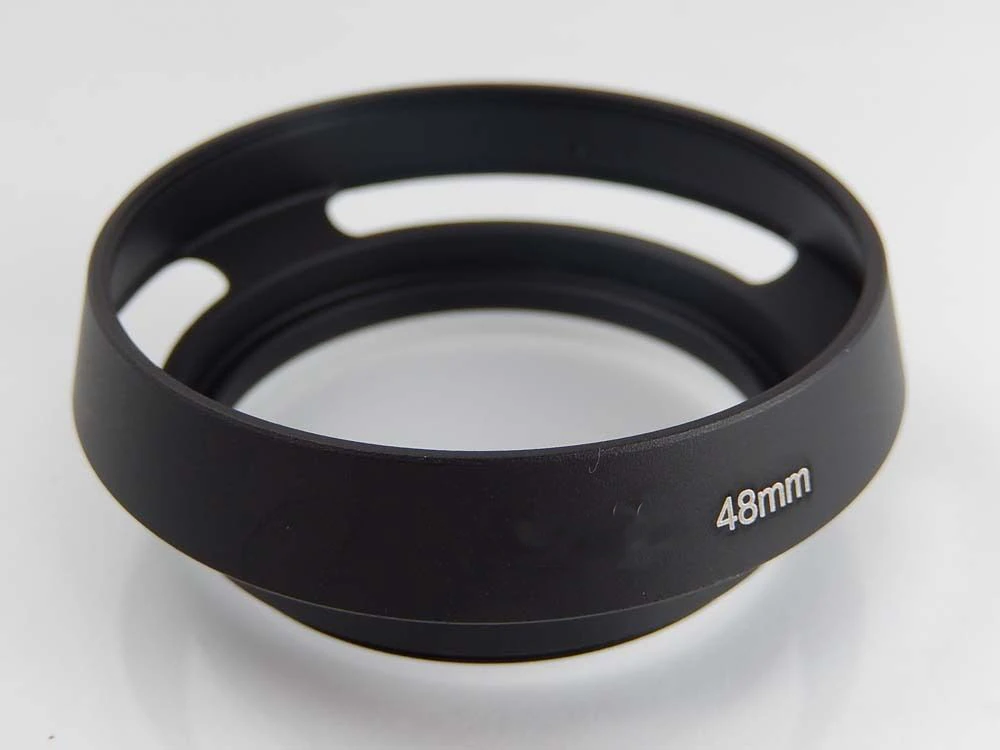 Cappuccio Di Obiettivo Del Fiore Di Metallo Nero Per Canon Ql17 G3, Ql17 Giii, 48 Millimetri