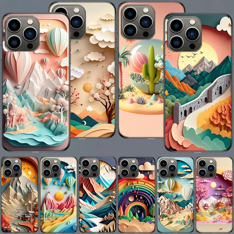 Natural Trees In Mountain Range Custodia Per Apple Iphone 15 14 13 12 Mini 11 Pro Max X Xs Max Xr 8 7 6 6S Plus 5 5S Se 2020 Telefono