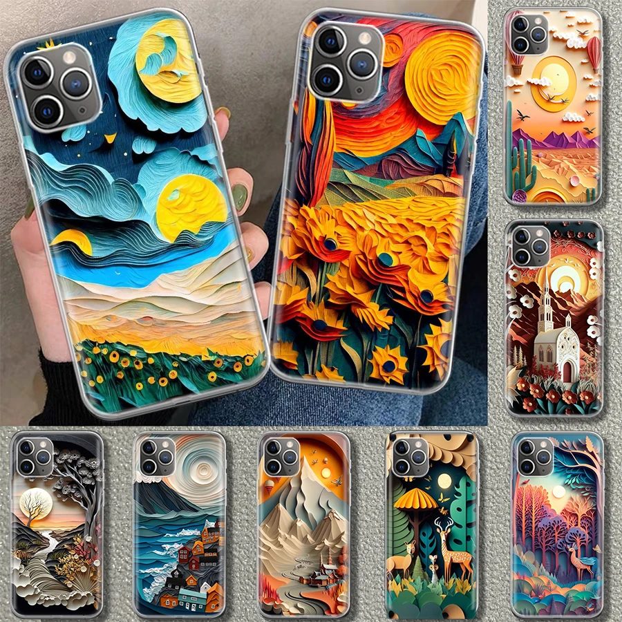 Natural Trees In Mountain Range Cover Per Telefono Per Iphone 11 14 13 12 Mini 15 Pro Max Apple X Xs Xr 7 Plus 8 + Art Personalizzato