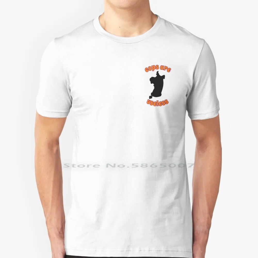 Scooby )Are Useless Silhouette T Shirt 100% Cotone Scooby )Are Useless Acab Black Vive Materia Cartone Animato Big Size 6Xl Tee