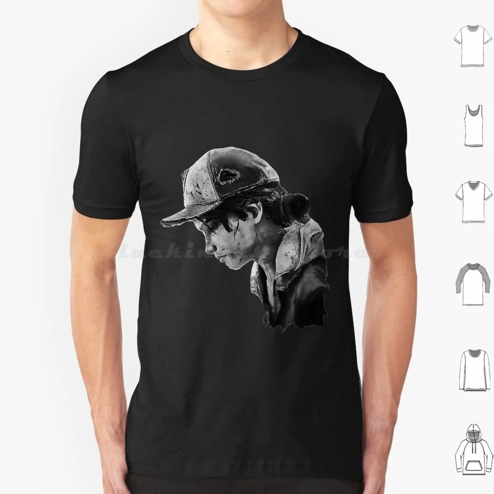 The Walking Dead Game Clementine Classic. Maglietta Big Size 100% Cotone Walking Dead Game Clementine Classic