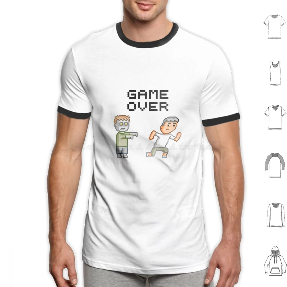 Game Over Zombies Dead Pixel T Shirt Uomo Donna Bambini 6Xl Gioco Game Over Zombies Dead Pixel Walking Dead Zombie The Walking Dead