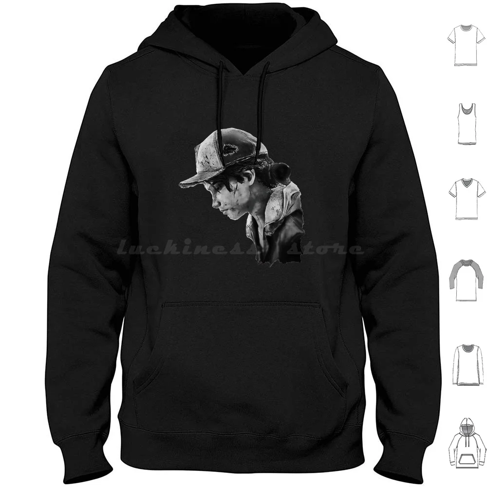 The Walking Dead Game Clementine Classic. Felpe Con Cappuccio Manica Lunga Walking Dead Game Clementine Classic