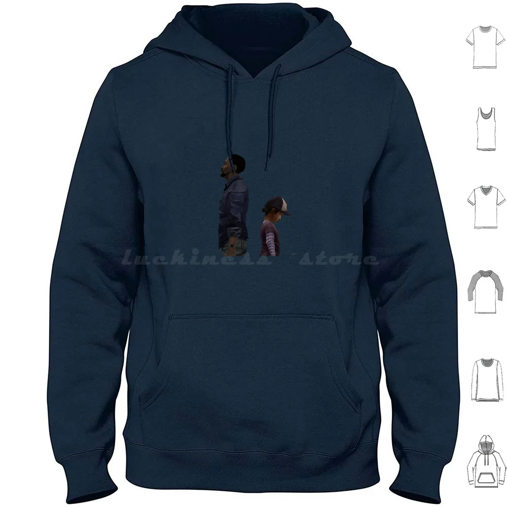 The Walking Dead Lee E Clementine Felpa Con Cappuccio In Cotone Manica Lunga The Walking Dead The Walking Dead Game Telltale Clementine Lee