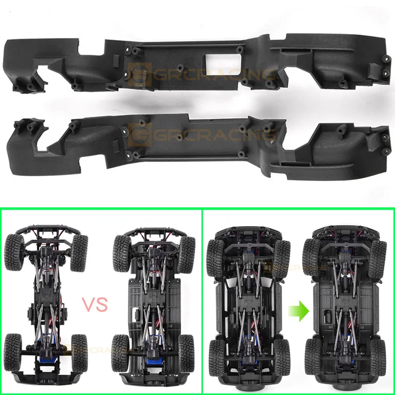 1 Set Simulazione Fender Frame Modifica Telaio Piatto Chiuso Per 1/18 Rc Crawler Traxxas Trx-4M Auto Ford Bronco Parti Fai Da Te