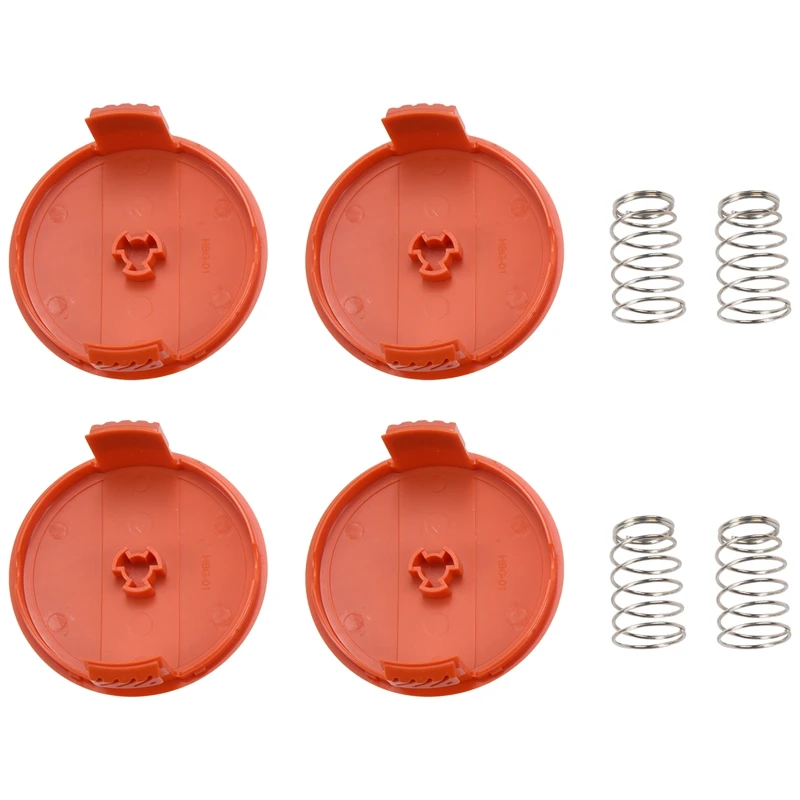 8-Pack Rc-100-P Coperchi Coperchio Bobina Di Ricambio E Molla Per Black-Decker Afs Trimmer Gh600 Nst2018 Cst2000