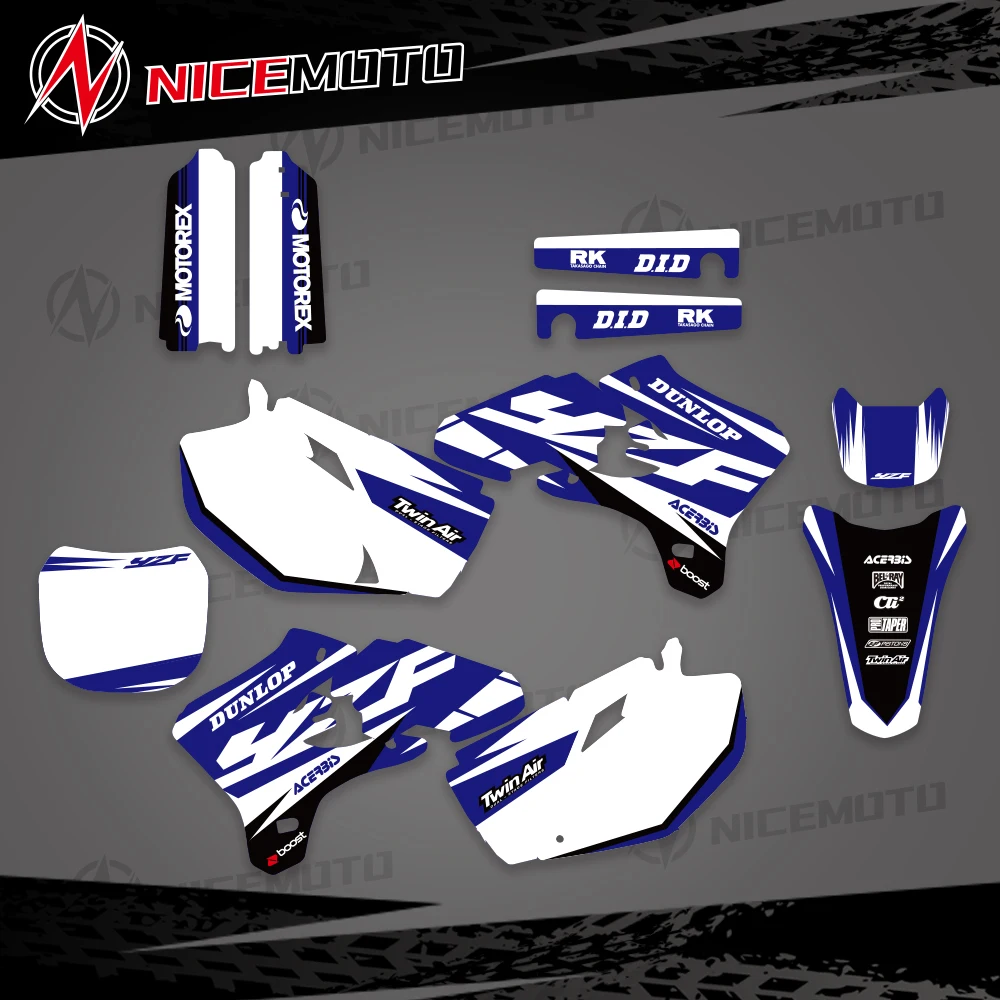 Nicemoto Per Yamaha Yz250F Yz450F 2003-2005 Motocross Team Graphics Background Decalcomania Sticker Kit Yzf 250 450 Yz 250F 450F