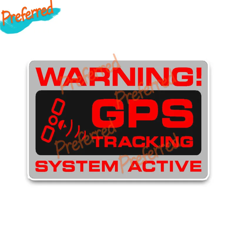 Avvertimento Gps Tracking Police System Decal Motocross Racing Laptop Helmet Trunk Wall Vinyl Car Sticker Fustellatura