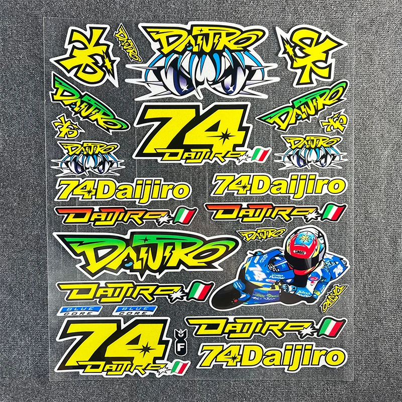Accessori Moto Riflettenti Adesivi Decalcomanie Logo Daijiro Kato 74 Kit Per Honda Yamaha Suzuki Ktm Sym