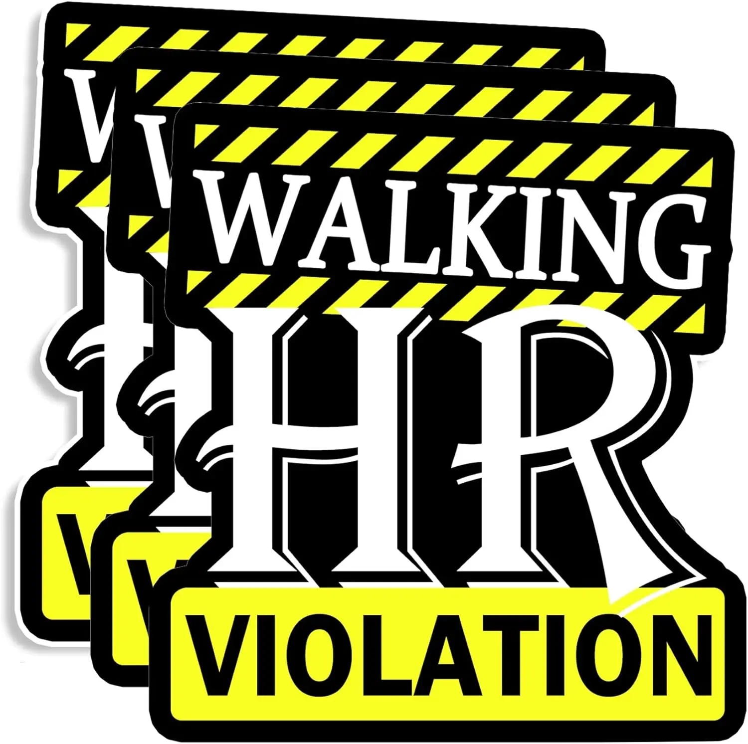 Walking H R Violation Stickers Funny H R Quote Hard Hat Stickers Decalcomania Delle Risorse Umane 6 Pezzi