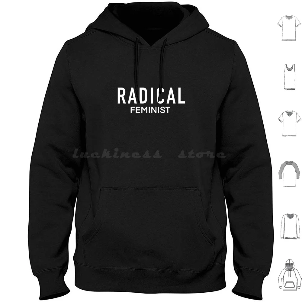 Radical Femminista-Felpa Con Cappuccio In Cotone Manica Lunga Ew David David Rose Netflix Schitts Hotel Keychan Saluti
