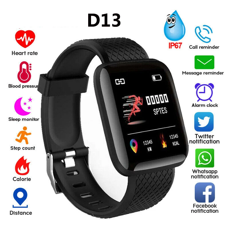 D13 Smart Watches Sport Elettronici Smartwatch Fitness Tracker Per Smartphone Android Ip67 Orologio Impermeabile