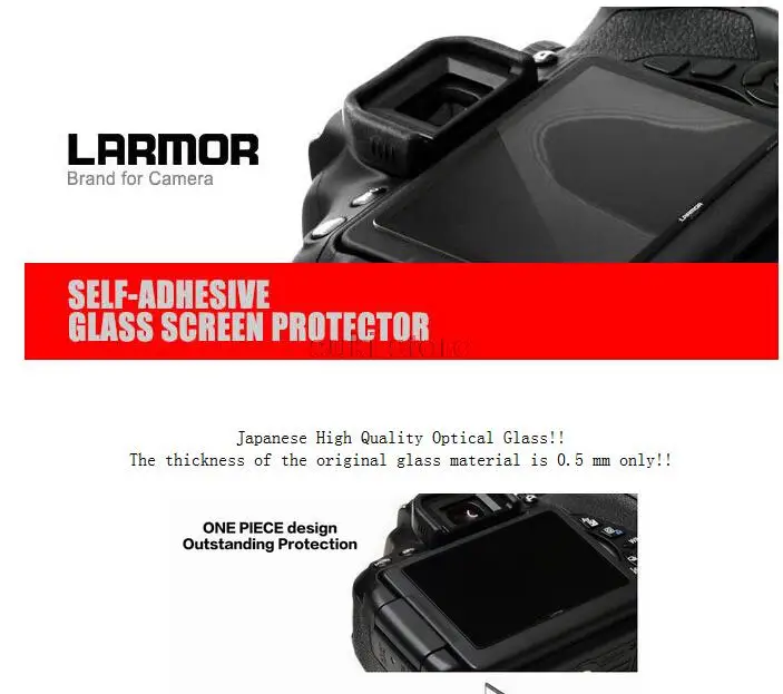 Fotocamera Larmor Ggs Self-Adhesive Optical Glass Lcd Screen Protector Per Canon 70D