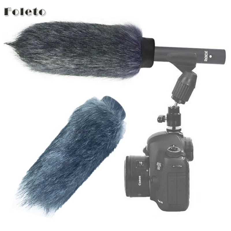 Foleto Microfono Parabrezza Parabrezza Esterno Portatile Registratore Digitale Peloso Mic Cover Per Rode Ntg4 Ntg3 Ntg2 Ntg1 Parabrezza