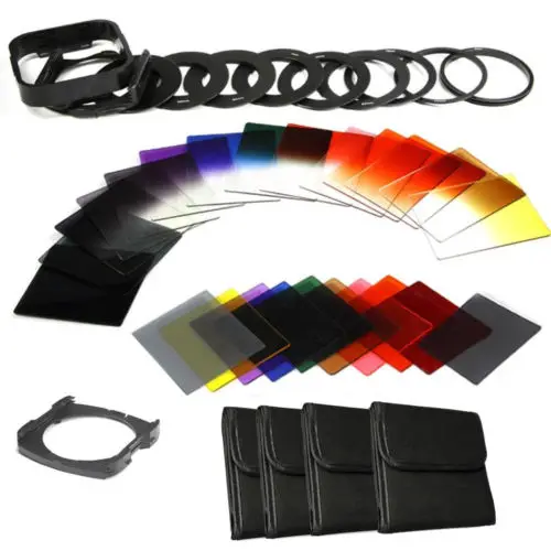 40In1 Kit Completo Nd2 4 8 16 + Quadrato Di Colore Filter Kit Per Cokin P + Filter Holder + Cappuccio Kit Di Filtri Nd Per Cokin P Serie Anello Fotoca