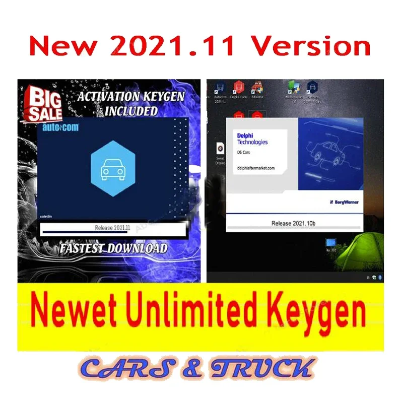 Ultimo Aggiornamento Autocoms 2021.11 + Delphis 2021.10B Con Keygen Delphis Ds 150 Strumenti Diagnostici Per Auto Supportano L'Installazione Gratuita