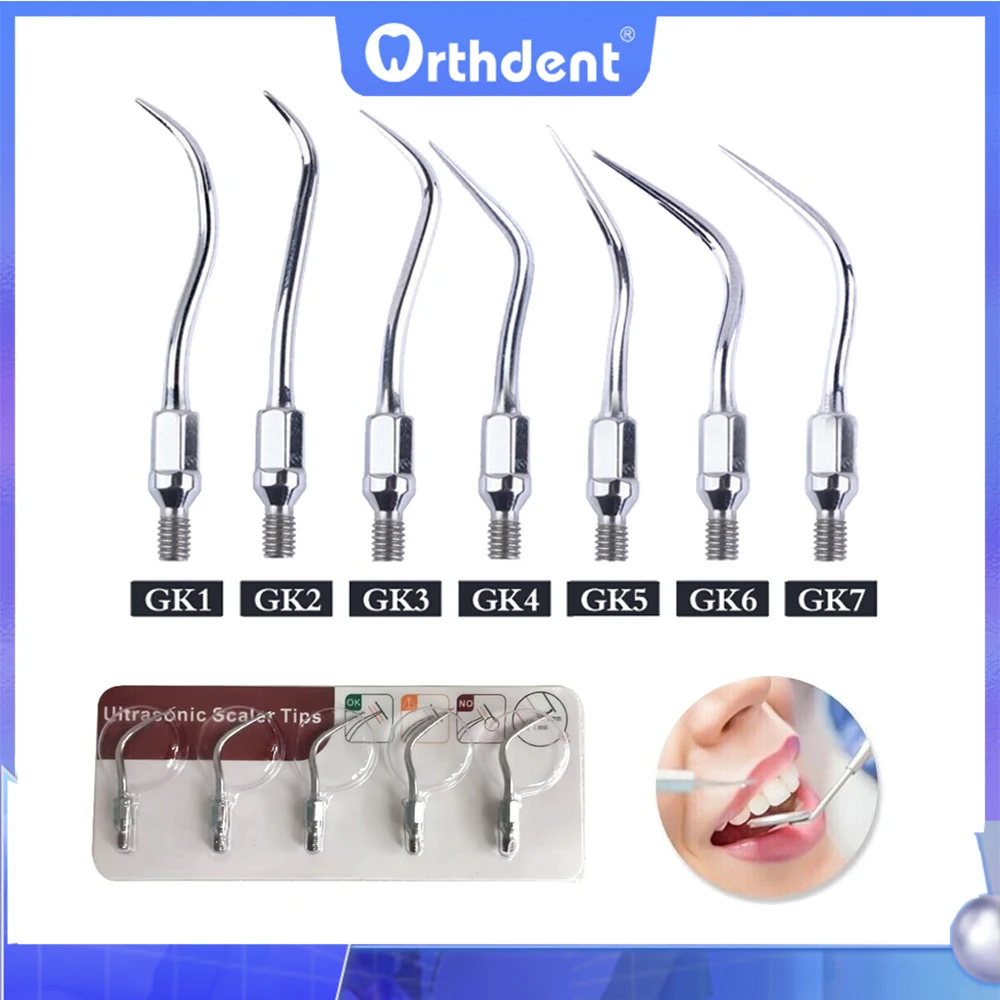 1 Pz Dentale Ad Ultrasuoni Scaler Tip Scaling Parodontics Endodontics Tips Gk1- Gk7 Misura Per Kavo Ultrasonic Scaler Handpiece