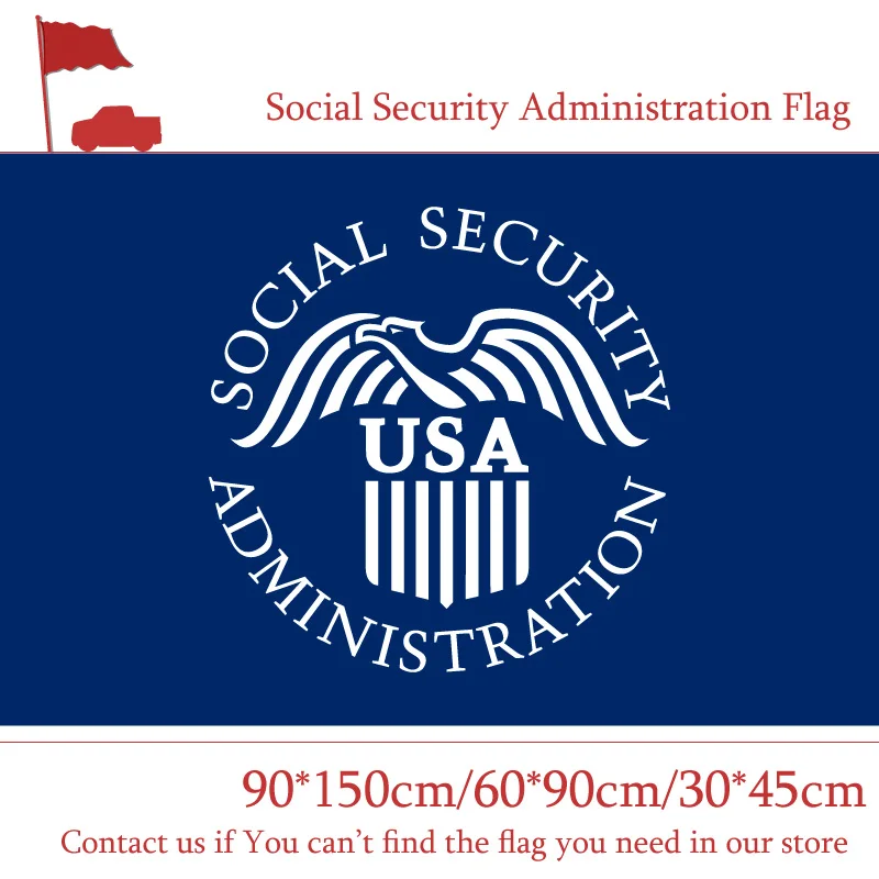 3Ft * 5Ft Hanging Flag Social Security Management Of America Flag 40*60Cm Car Flag 90*150Cm 60*90Cm