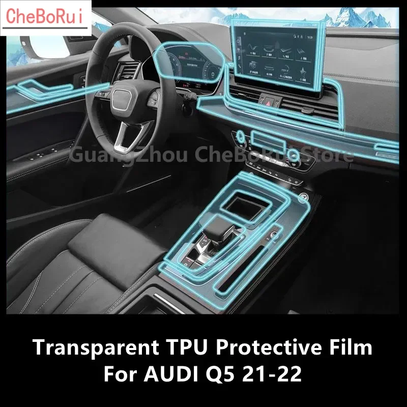 Per Audi Q5 21-22 Car Interior Center Console Pellicola Protettiva In Tpu Trasparente Accessori Per Pellicole Di Riparazione Antigraffio Refit