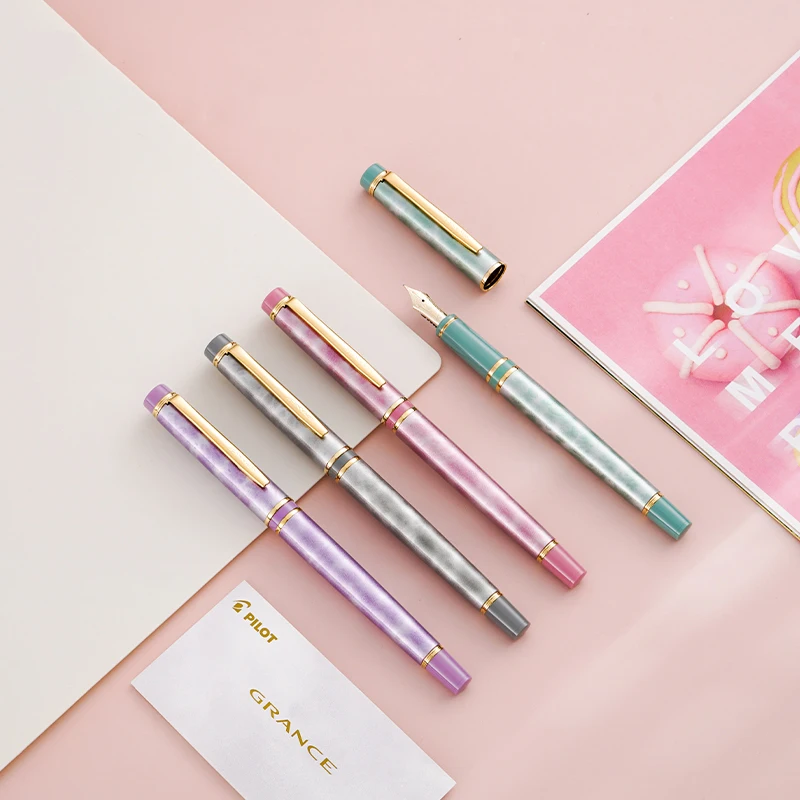 Originale Japan Pilot Baccarat Grance Marble Pattern 14K Gold Nib Penna Stilografica Clip Dorata Fgrc-2Mr Business Office Writing Gift