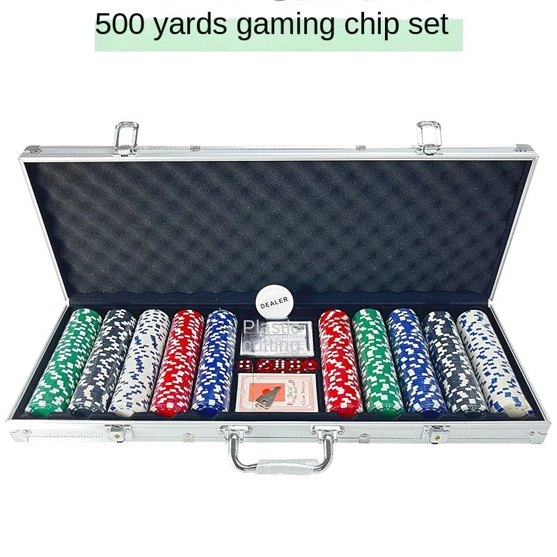 Baccarat Texas Poker Set Size 500 Chip Game Set Di Scatole In Alluminio