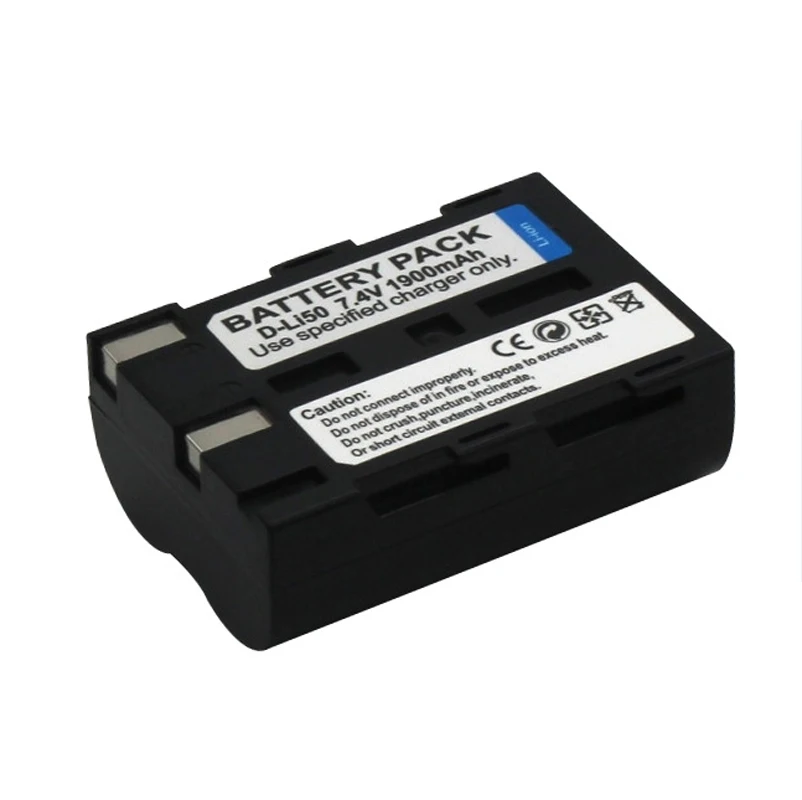 Batteria Ricaricabile 7.4V 1900Mah D-Li50 Dli50 Np-400 Np400 Per Pentax K20D K10D Konica Minolta Dimage A2, Batterie Dynax 5D