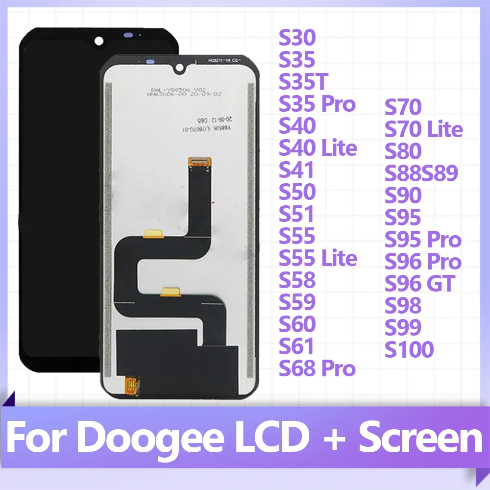 Per Doogee S30 S40Pro S55 S55 Display Lcd + Touch Screen Digitizer Assembly Lcd + Touch Per S80 S88 S86 S95 S98 S99 S100 Sostituzione