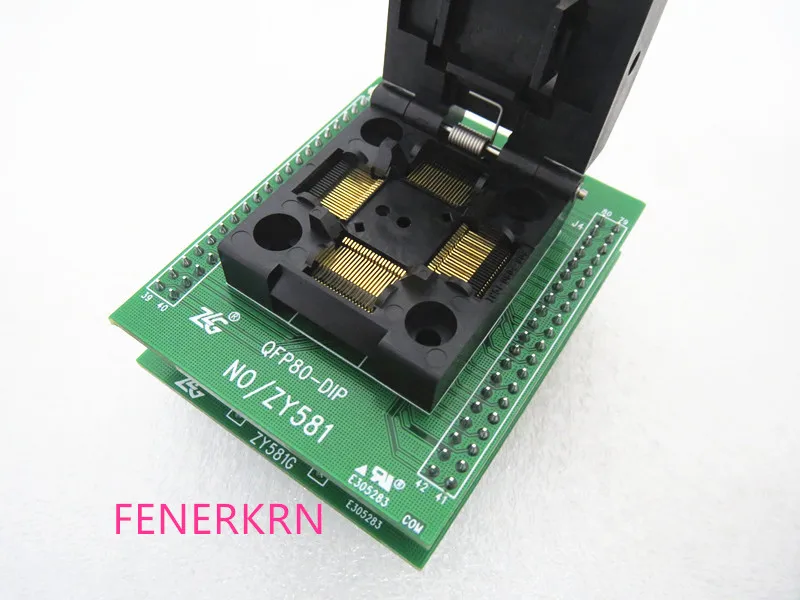 Zy581G Zy581H Zy581J Qfp80 X8/5000U-Plus Ic Burning Adapter Test Seat Test Socket Bench In Magazzino Spedizione Gratuita