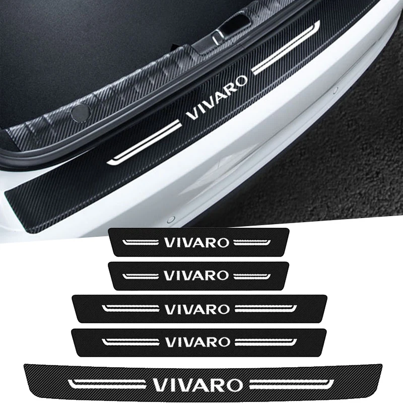 Per Opel Vivaro Logo Car Door Soglia Scuff Plate Decalcomanie Adesivi Protettivi Per Davanzale In Fibra Di Carbonio Auto Door Entry Pedal Guards