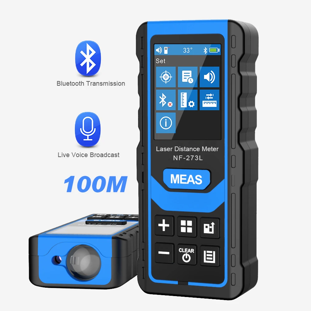 Telemetro Laser Noyafa Nf-273L Misuratore Di Distanza Laser Intelligente Roulette Elettronica Righello Digitale Strumento Di Misurazione Del Telemetro