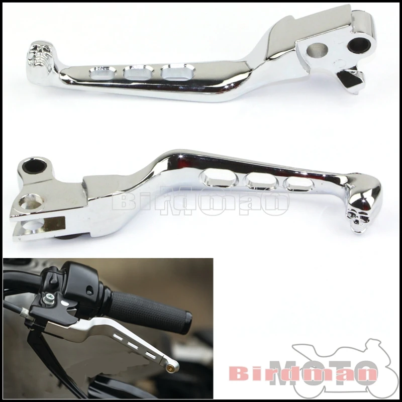 Motorcycle Hand Brake Clutch Lever For Harley Softail Custom Sportster Xl 883 1200 Dyna Touring Aluminum Skull Handlebar Levers