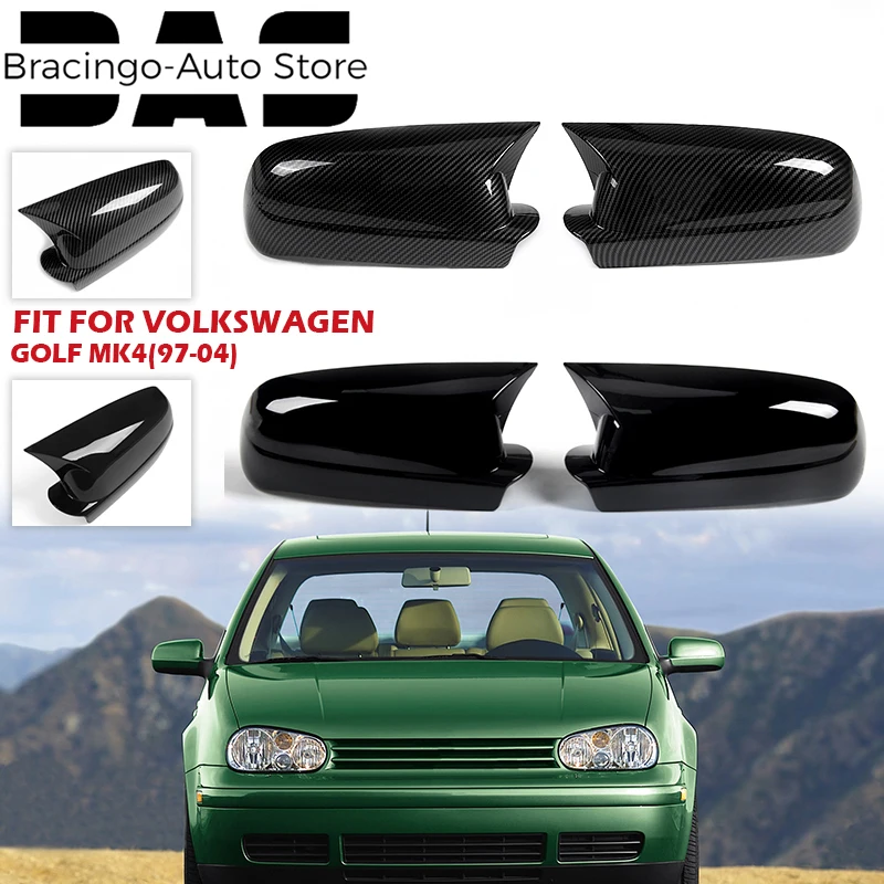 Misura Per Vw Volkswagen Golf Mk4 Gti R 1997-2004 Car Wing Side Mirror Cover Specchietto Retrovisore Caps Horn Style Parti Decorative Esterne
