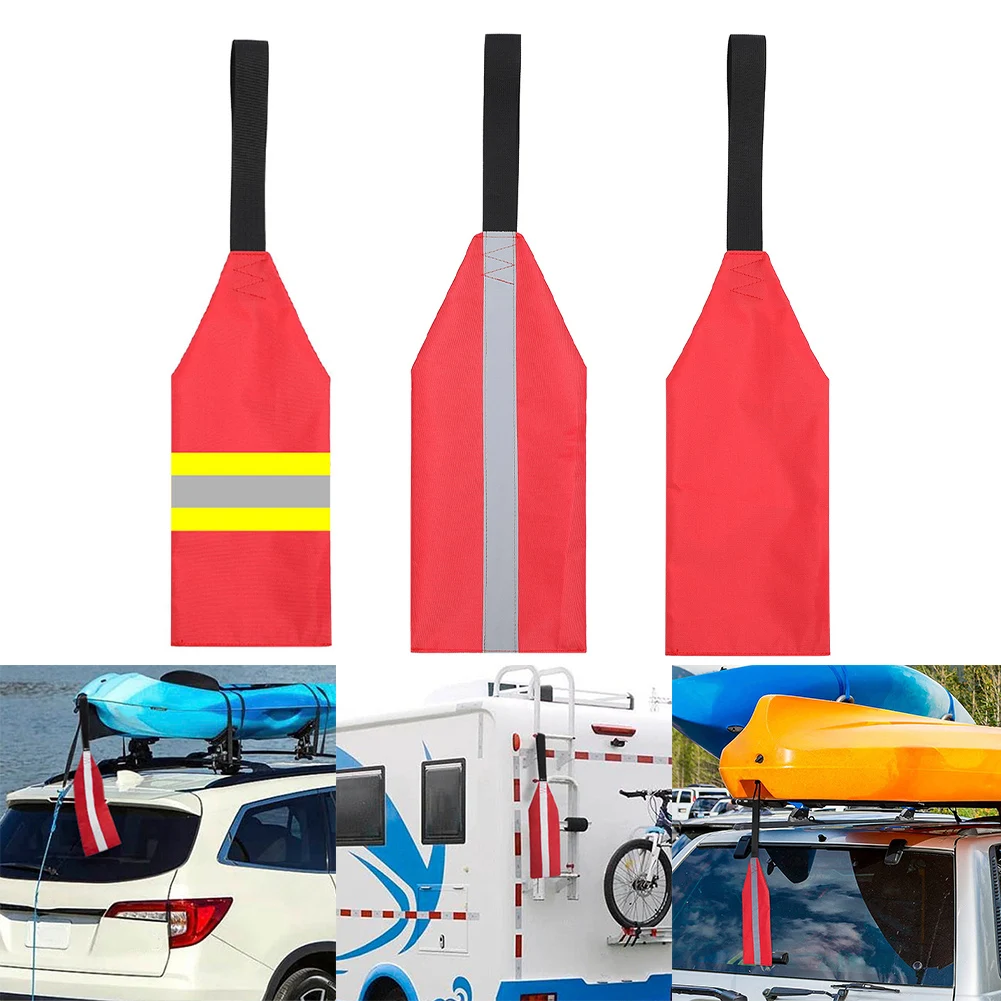 Kayak Safety Travel Flag Traino Canoa Per Avvertimento Bandiera Con Striscia Riflettente Canoe Paddle Boards Barca Da Pesca Bandiera Pieghevole