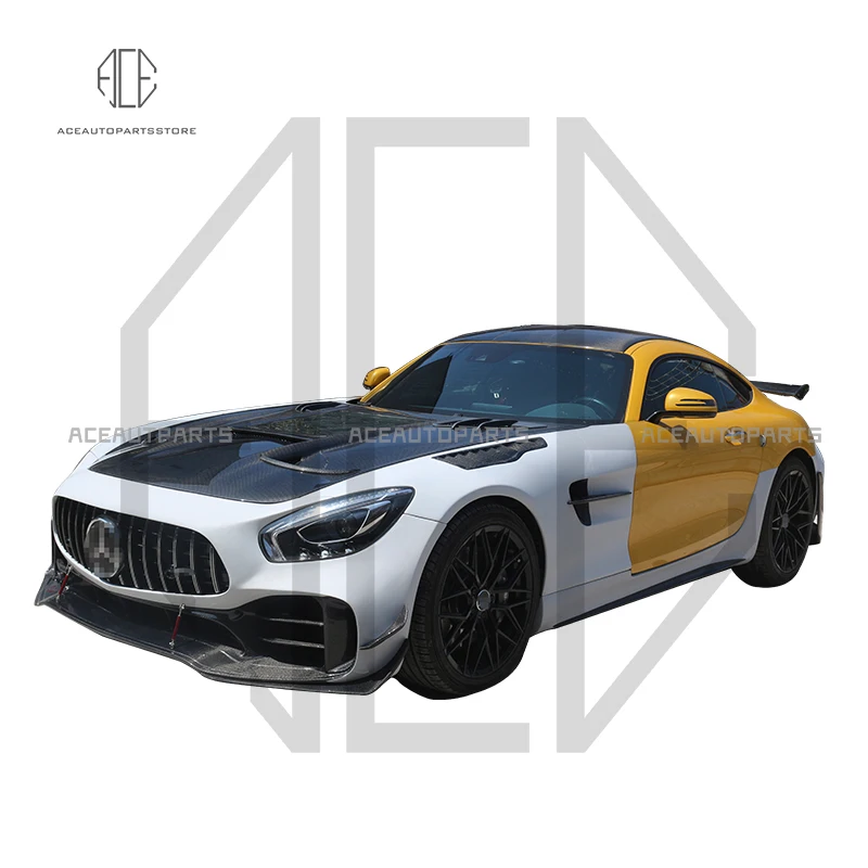Aggiornamento A Gtr Pro Style Half Carbon Fiber Body Kit Per Mercedes Benz Amg Gt Gtc Gts Gtr Paraurti Anteriore Paraurti Posteriore Parafango