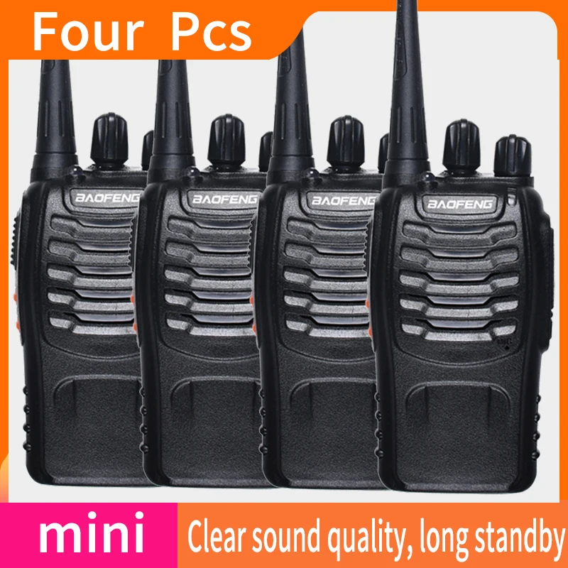 4 Pezzi Baofeng Walkie Talkie Walkie-Talkie Stazione Radio Autoradio Bidirezionale Radio Portatile Economica Per La Comunicazione Di Caccia