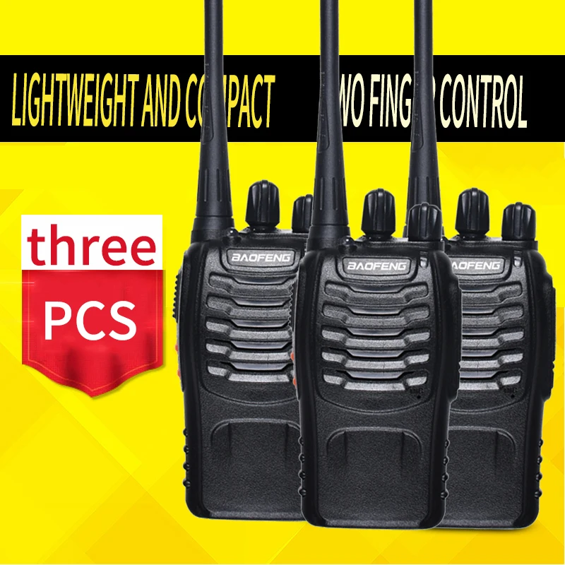 3 Pcs Baofeng Walkie Talkie Walkie-Talkie Radio Station Autoradio Bidirezionale Radio Portatile Economica Per La Comunicazione Di Caccia