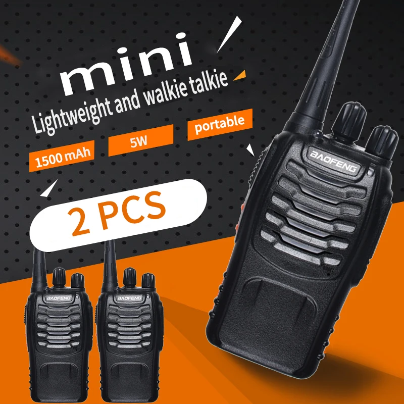 2 Pezzi Baofeng Walkie Talkie Walkie-Talkie Stazione Radio Autoradio Bidirezionale Radio Portatile Economica Per La Comunicazione Di Caccia