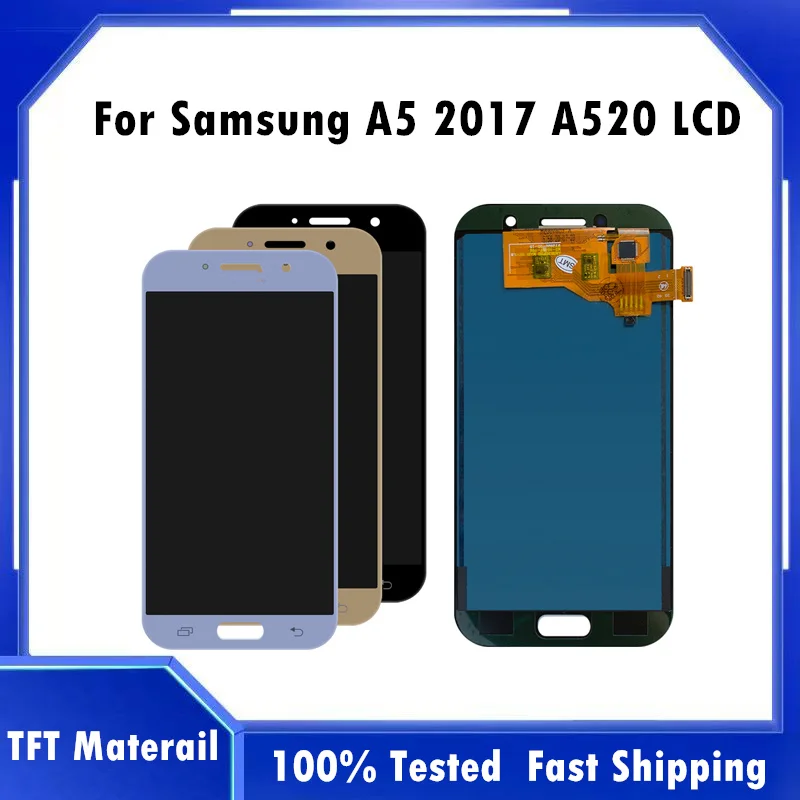 5.2 "Per Samsung Galaxy A5 2017 A520 A520F Sm-A520F A520 Display Lcd Touch Screen Digitizer Assemblaggio Vetro Parti Di Ricambio