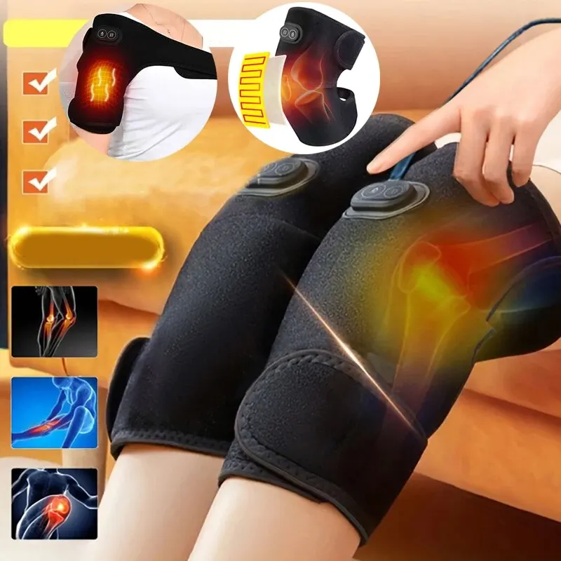 Ginocchiere Riscaldanti Elettriche Usb Massaggio Alla Spalla Cinghie Per Ginocchiere Riscaldate Cuscinetti Di Estensione Regolabili Per Il Collo Del B