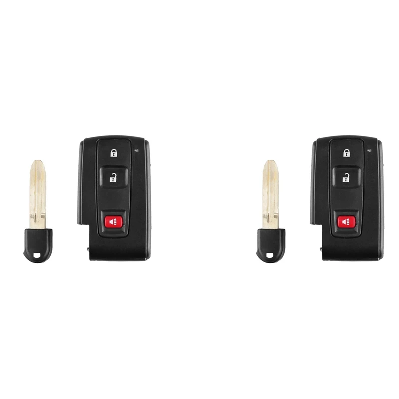 2X 3 Pulsanti Smart Remote Car Key Shell Case Per Toyota Prius 2004-2009 Corolla Verso Camry Key Cover