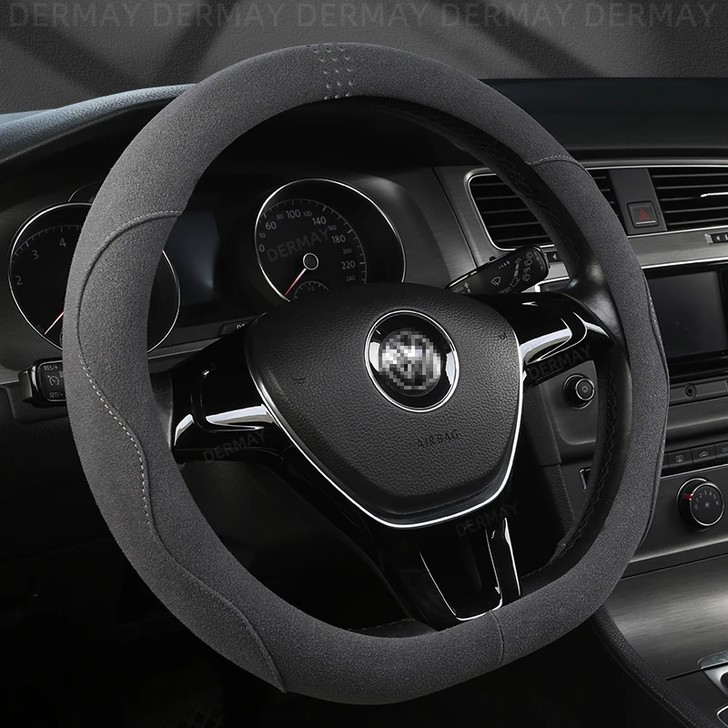 Dermay Coprivolante Per Auto In Vera Pelle Scamosciata Per Volkswagen Vw Golf 4 Golf 5 Golf 6 Golf 7 Mk6 Mk7 Gti Accessori Auto